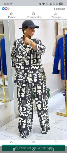 Ensemble à motifs géométriques