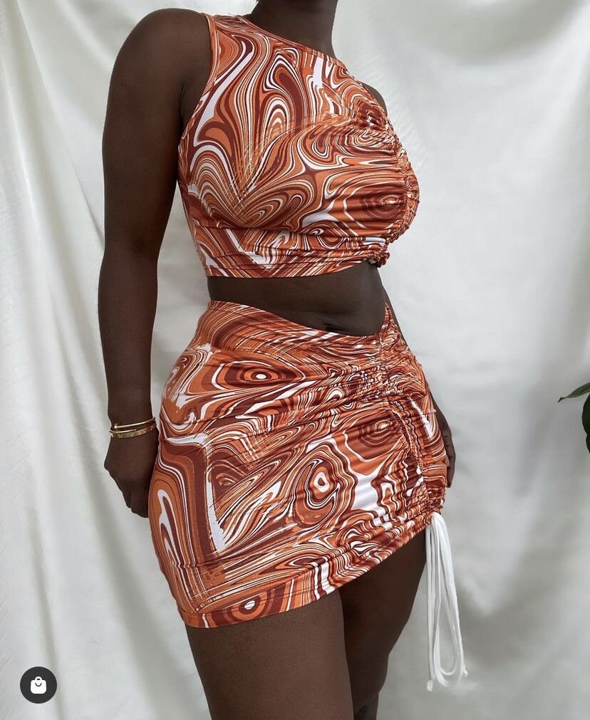 Robe à imprimé abstrait