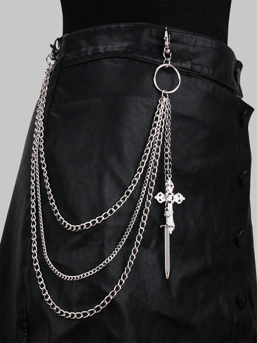 Ceinture Chaîne Punk avec Piques