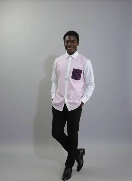 Chemise homme rose élégante