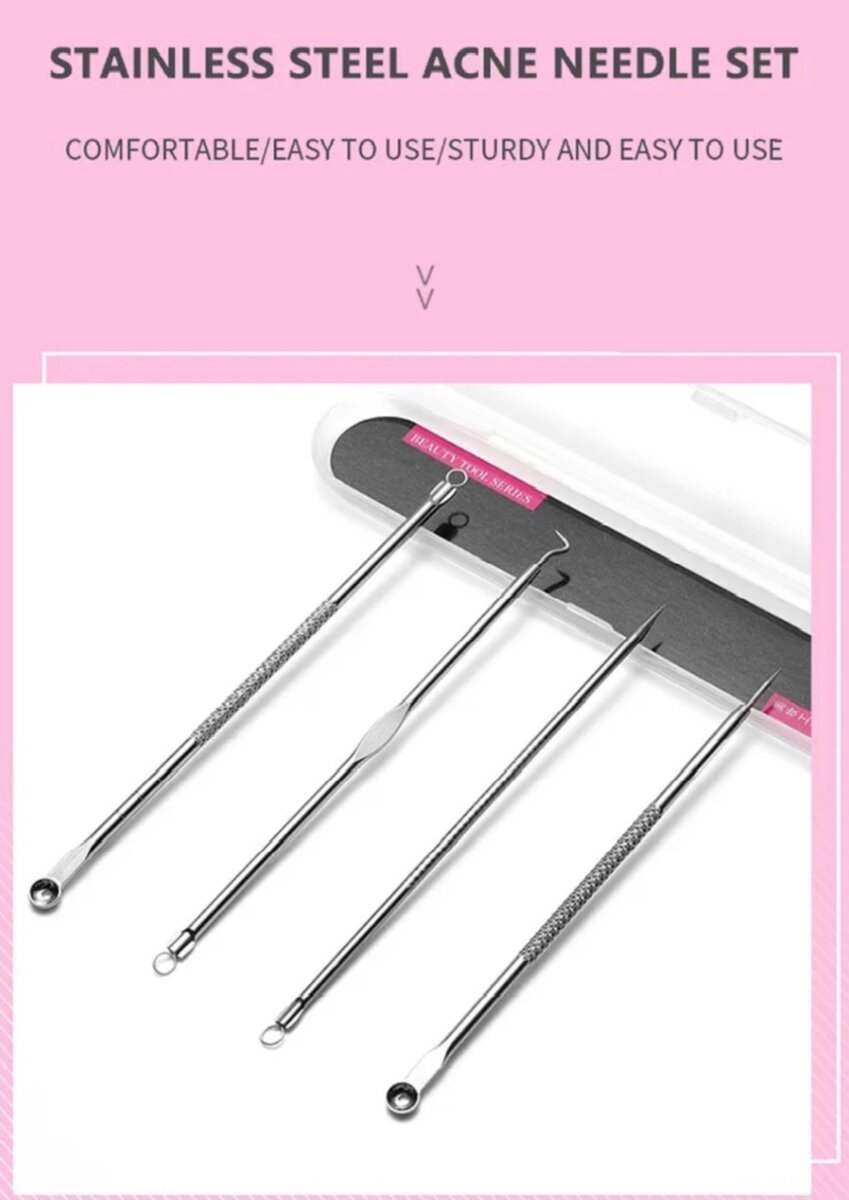 Stainless acne steel needles