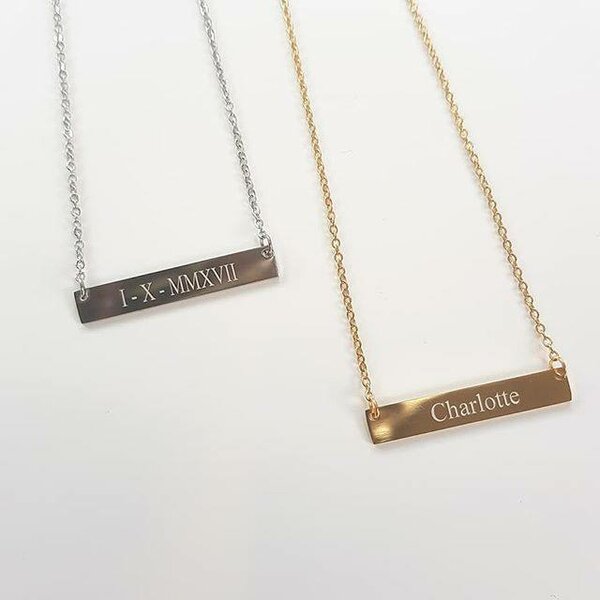 Collier personnalisé gravé