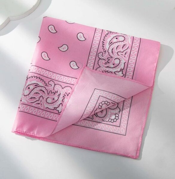 Bandana rose en coton