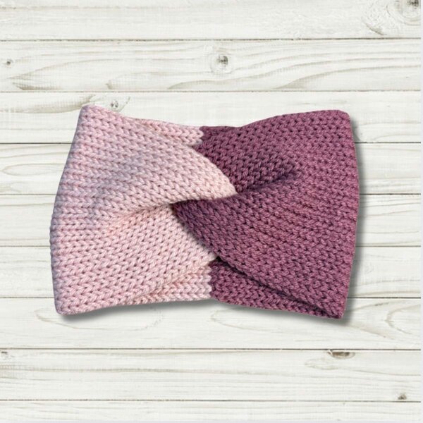 Bandeau tricoté en laine doux