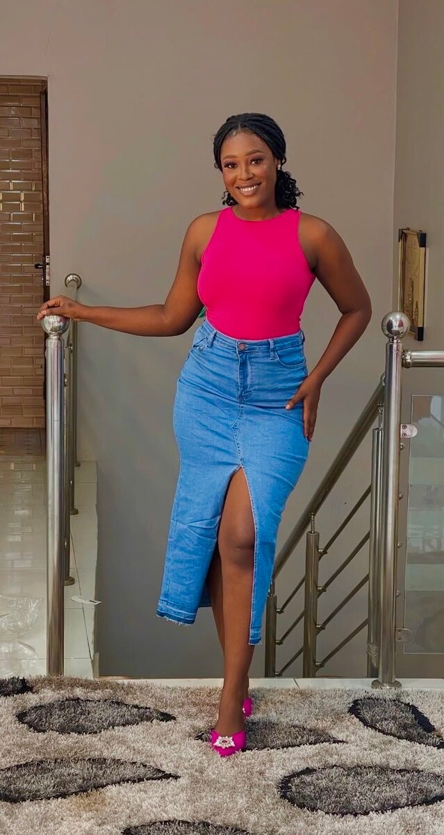 Jupe en Jean Longue Fendue