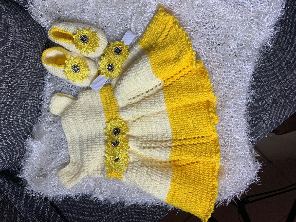 Ensemble Bébé Tricoté Soleil