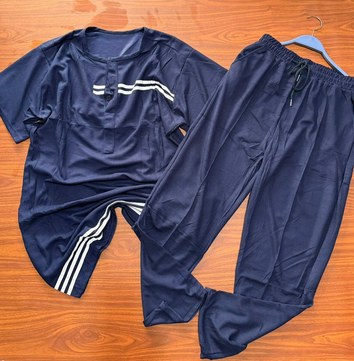 Mens Kaftan Sets Traditional Dress Short - sleeve Top & Down