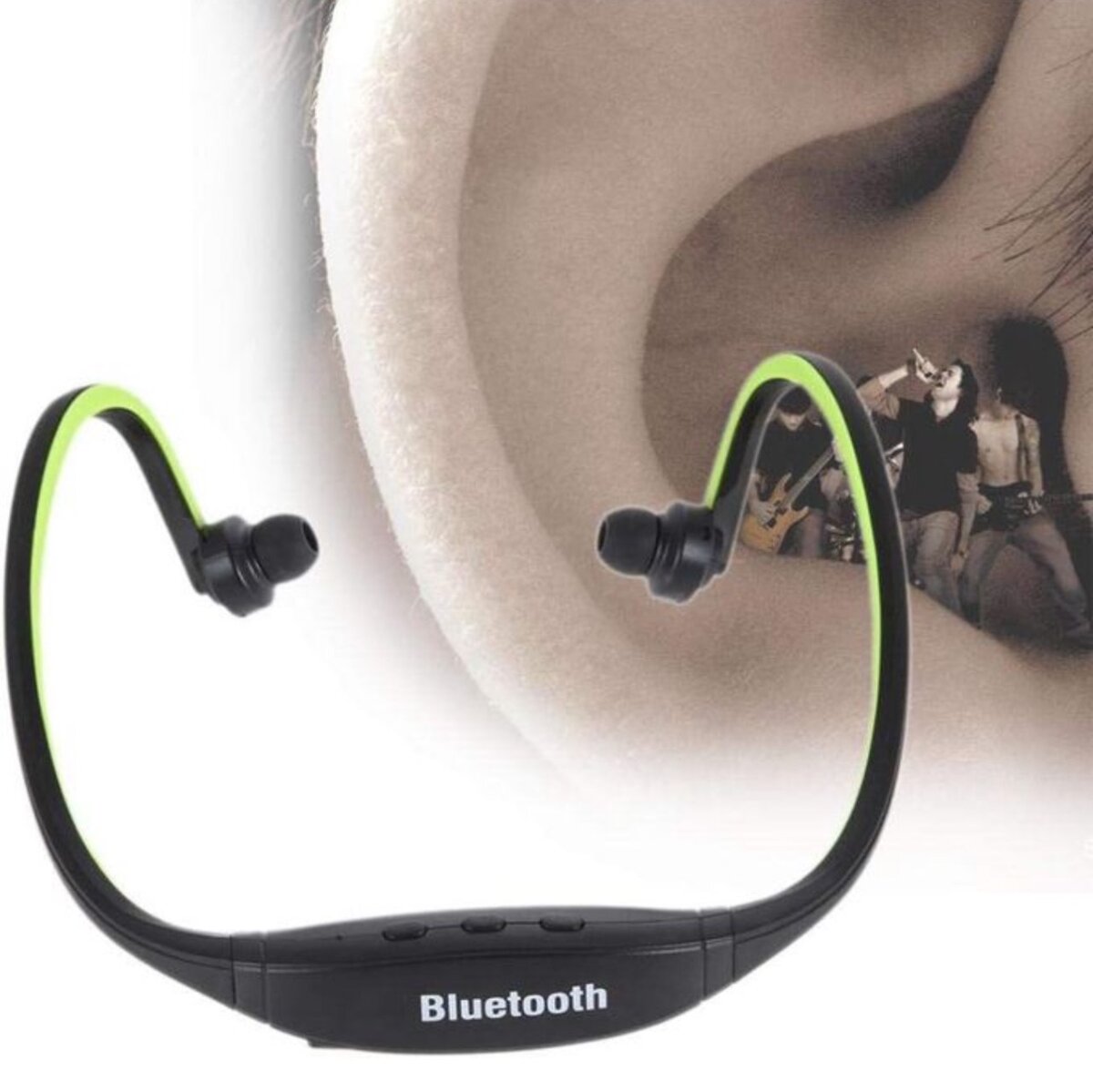 Bluetooth headset uses memory card Black