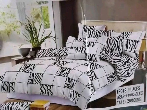 Parure de lit coton motifs