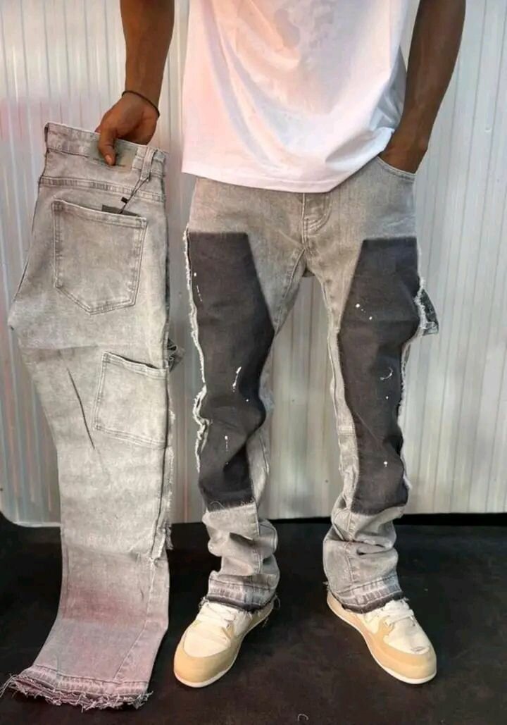 Jeans Patchwork Homme Tendance