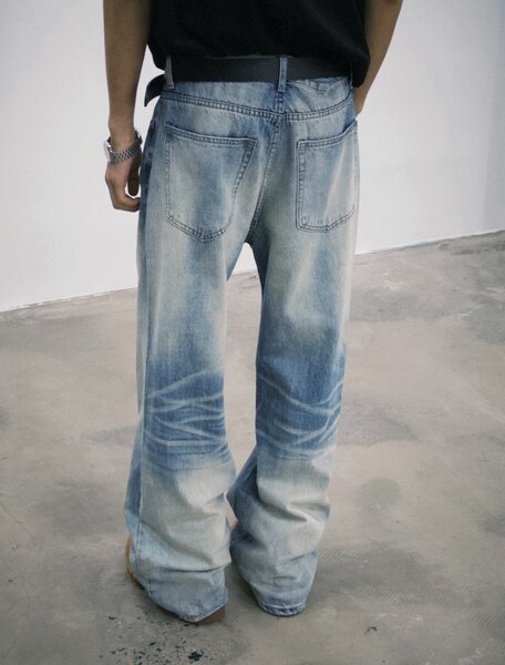 Jean décontracté délavé homme