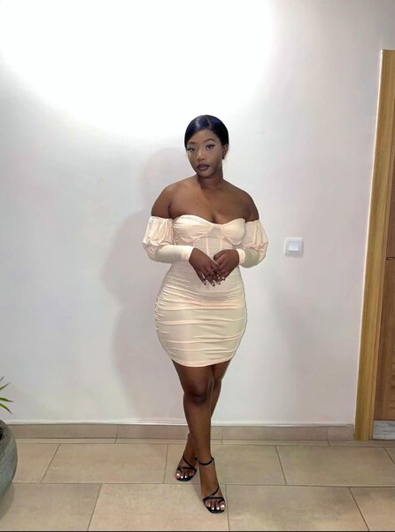 Shiny women's dress beige 🎀NEW IN🎀 S,m,l,xl,2xl  