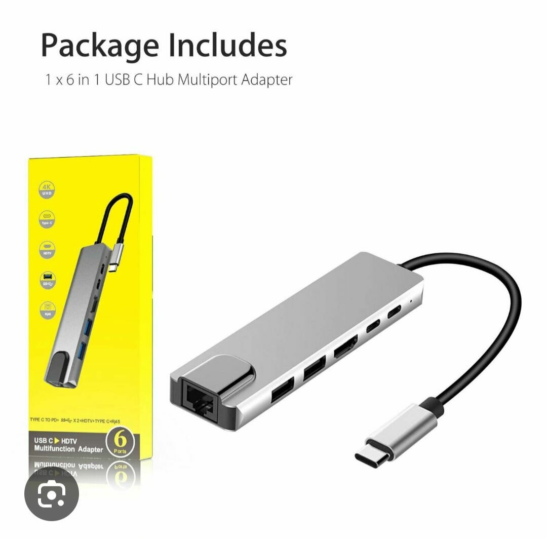 6-in-1 USB-C Hub Multiport Adapter