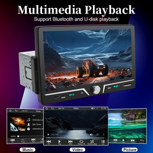 Poste auto mp5 compatible avec carpley et Androïd auto