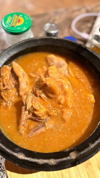 Foutou sauce aubergine