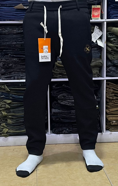 baggy pants black with white drawstring
