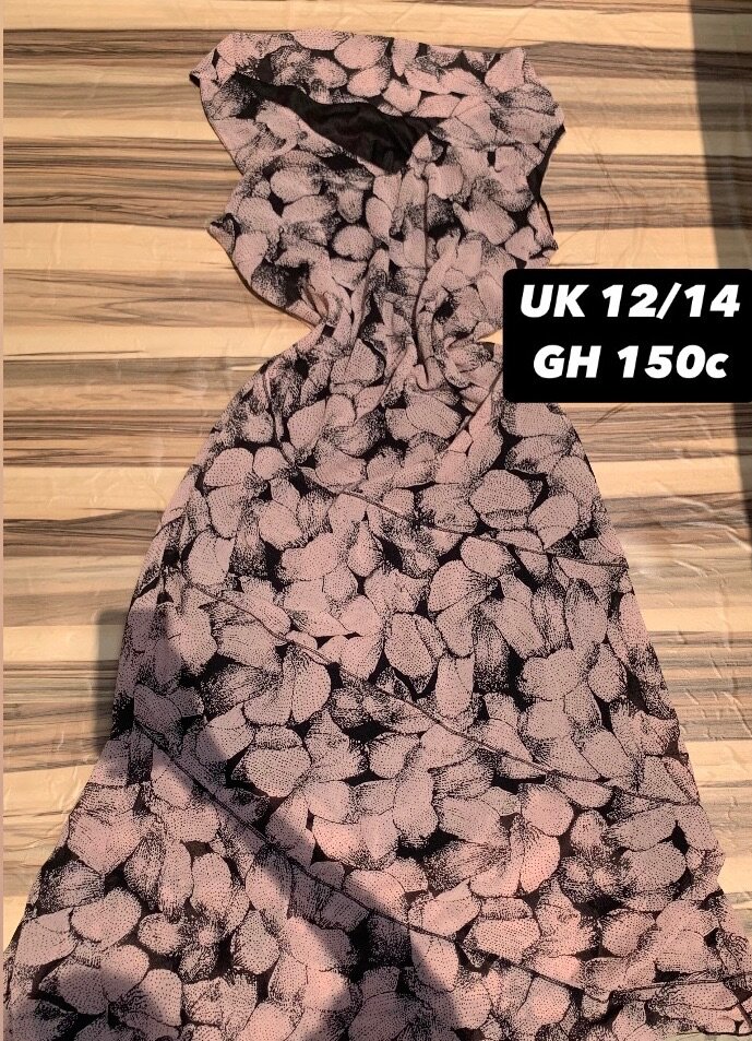 Pink and black dress