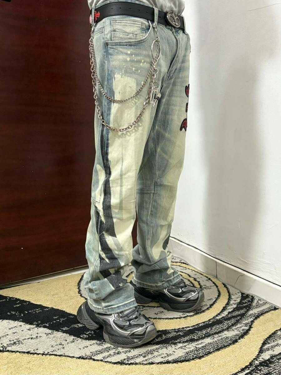 Jeans décontractés patchs