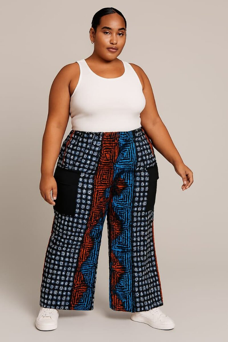 Pantalons larges imprimés femme