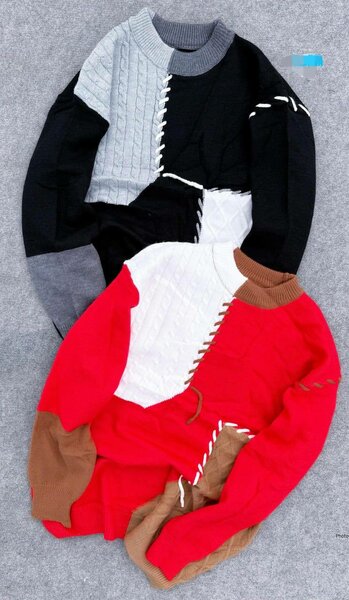 Pulls en maille patchwork