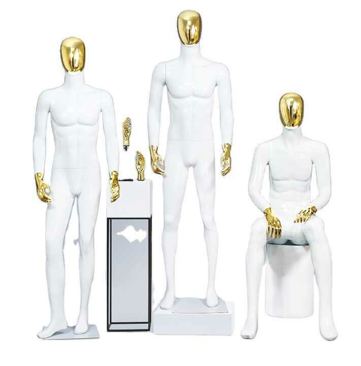 White and Gold Men Mannequins