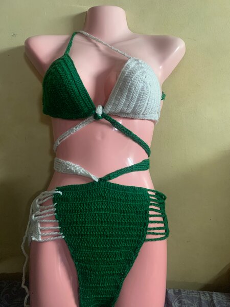 Bikini crochet bicolore