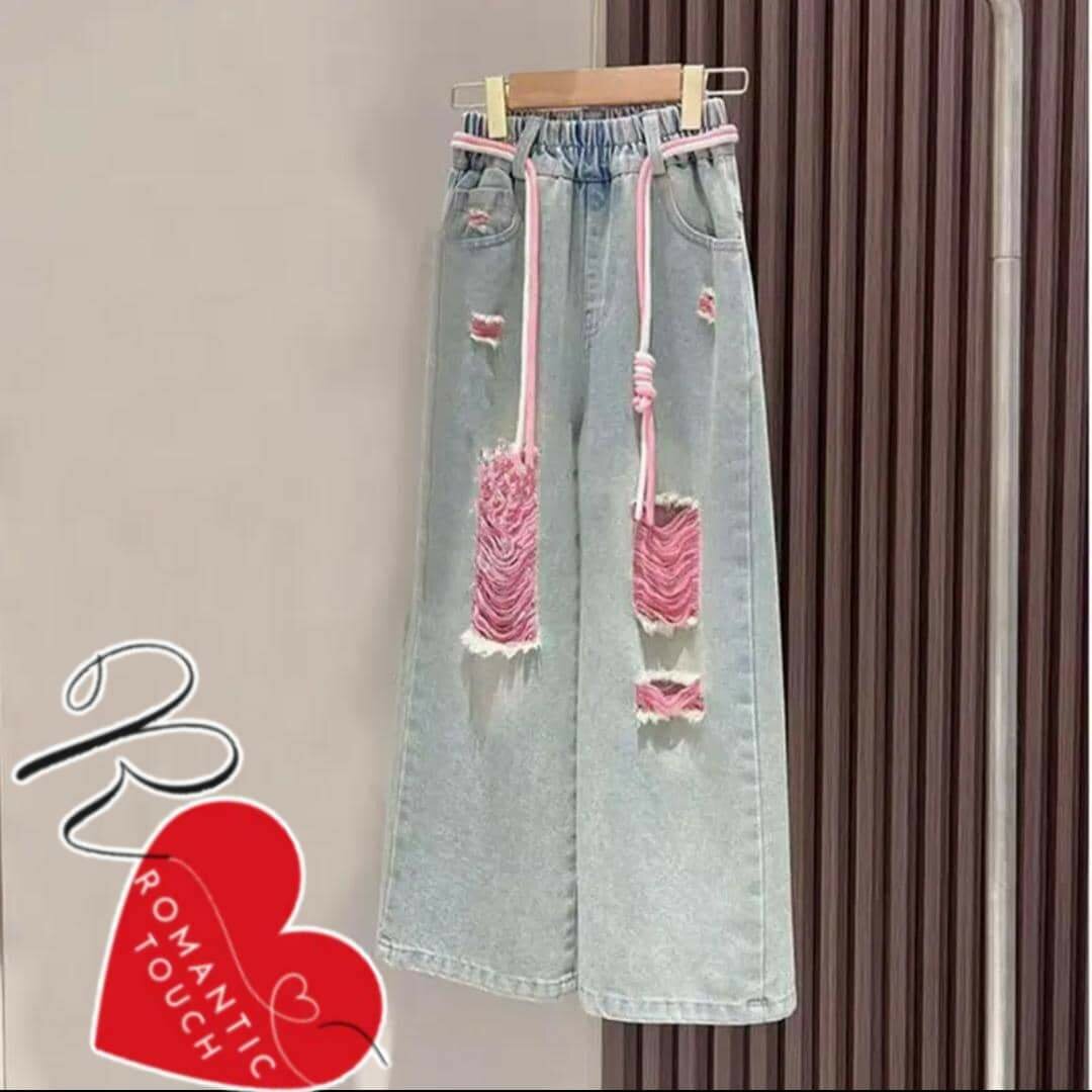 T-shirt et Jean Fille Romantique