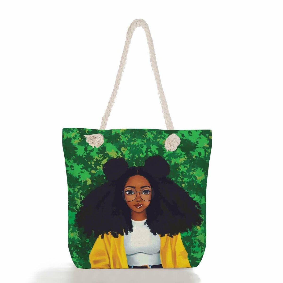 Graphic tote bags