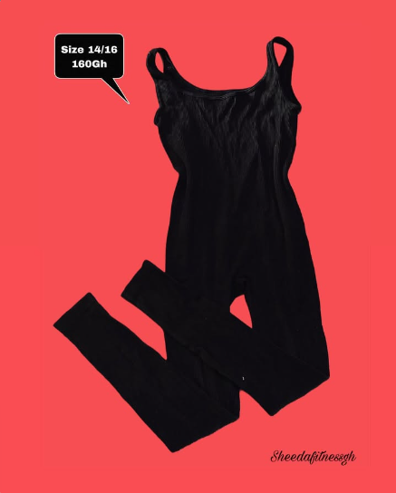 black sports jumpsuit