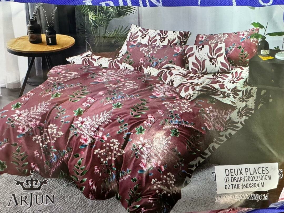 2 draps de lit 3 places+ 2 tai