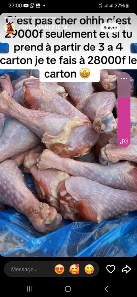 Pilons de dindon frais