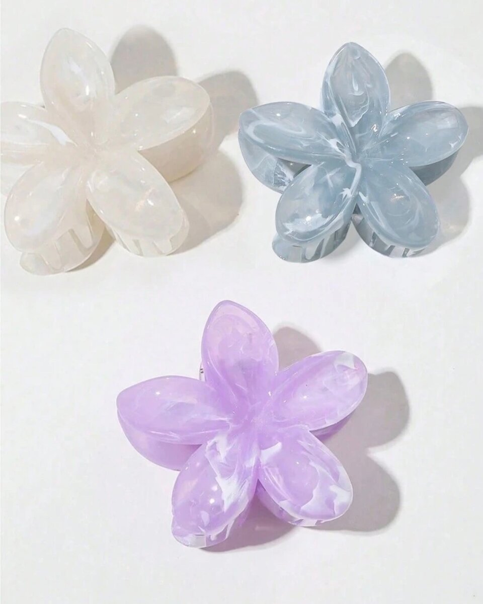 Pince à cheveux fleur hawaïenne