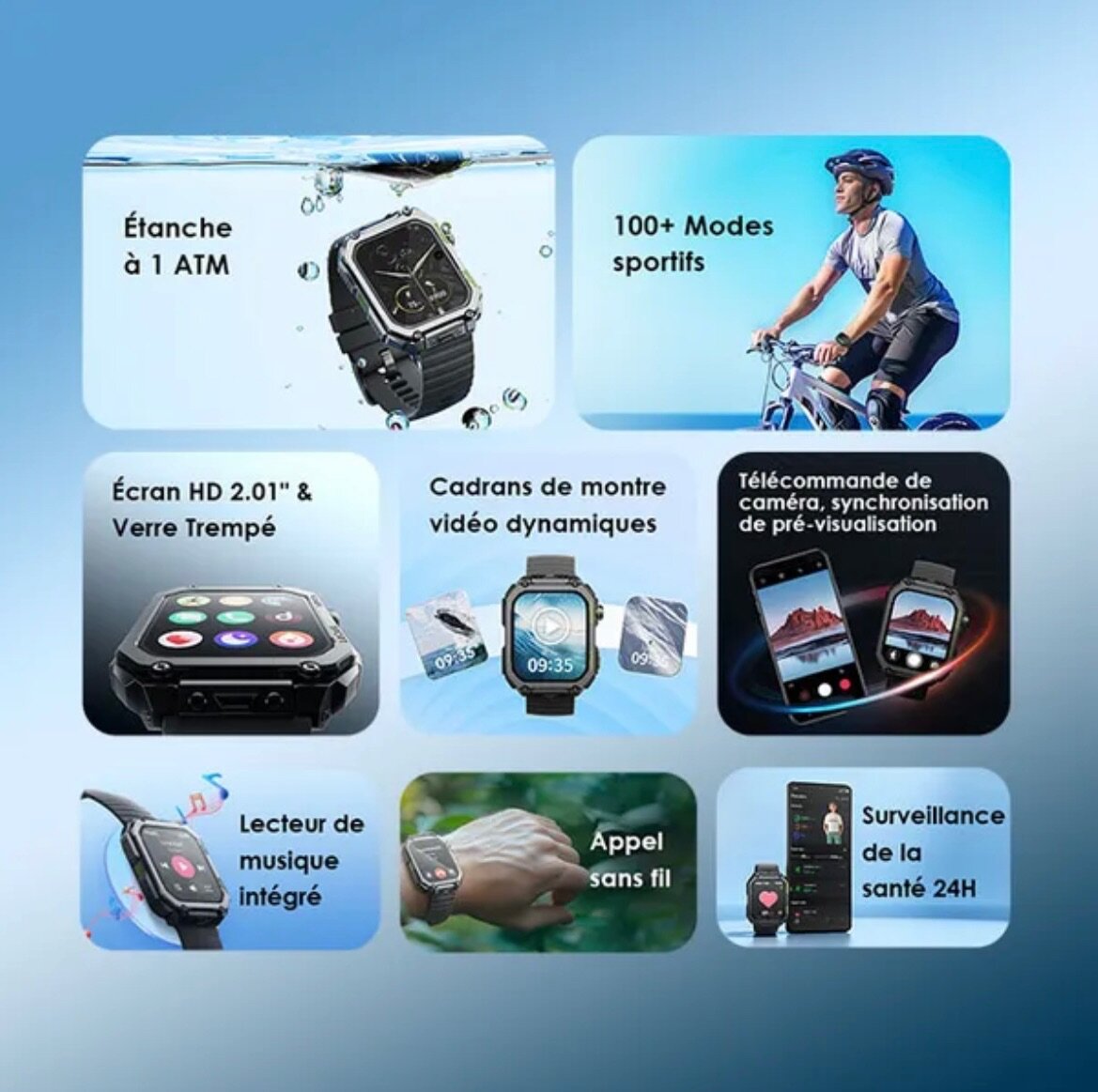Montre Connectée Étanche HD