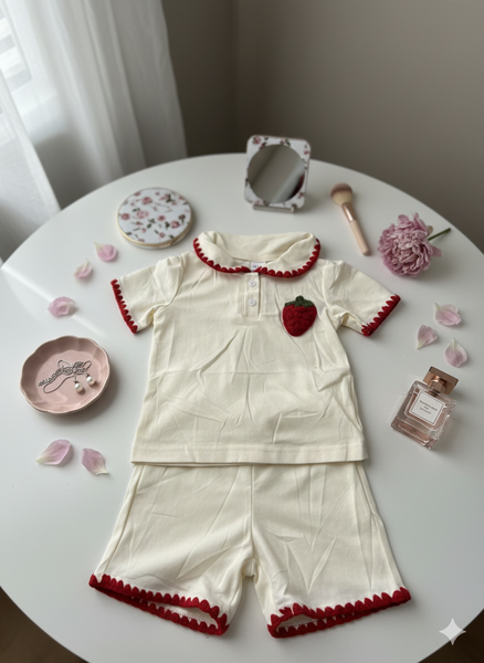 Complet enfant fraise