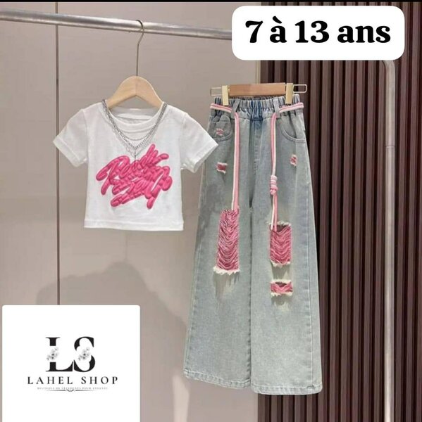Ensemble fille stylé 7-13 ans