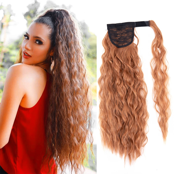 Postiche queue de cheval ondulée