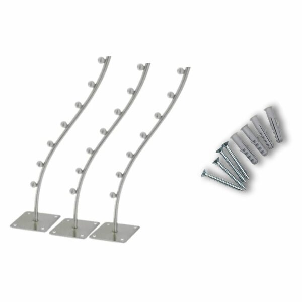 3PCS Wall Mounted Rack with Screws