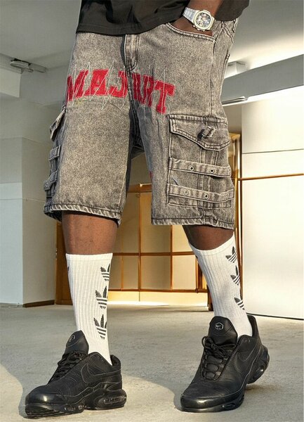 Shorts cargo en jean pour hommes