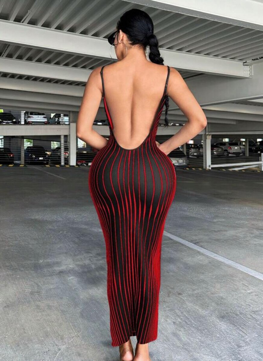 Blackless cami bodycon dress