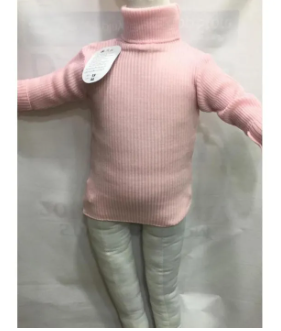 Baby polo - neck hi - neck shirt pink