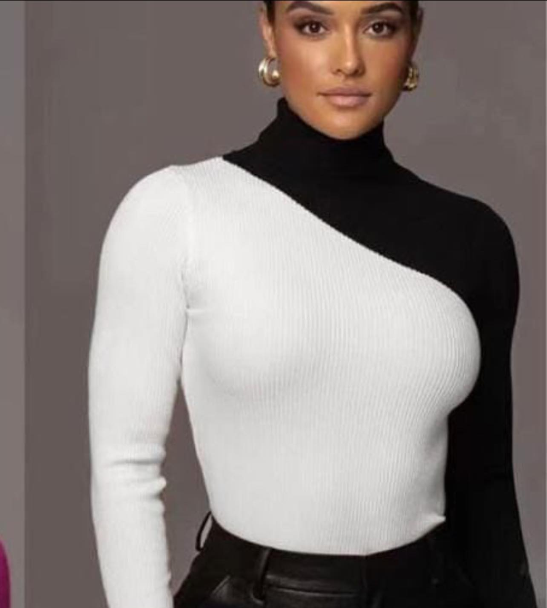 Body suit black and white