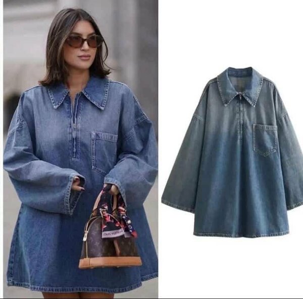 Ladies long jeans dress