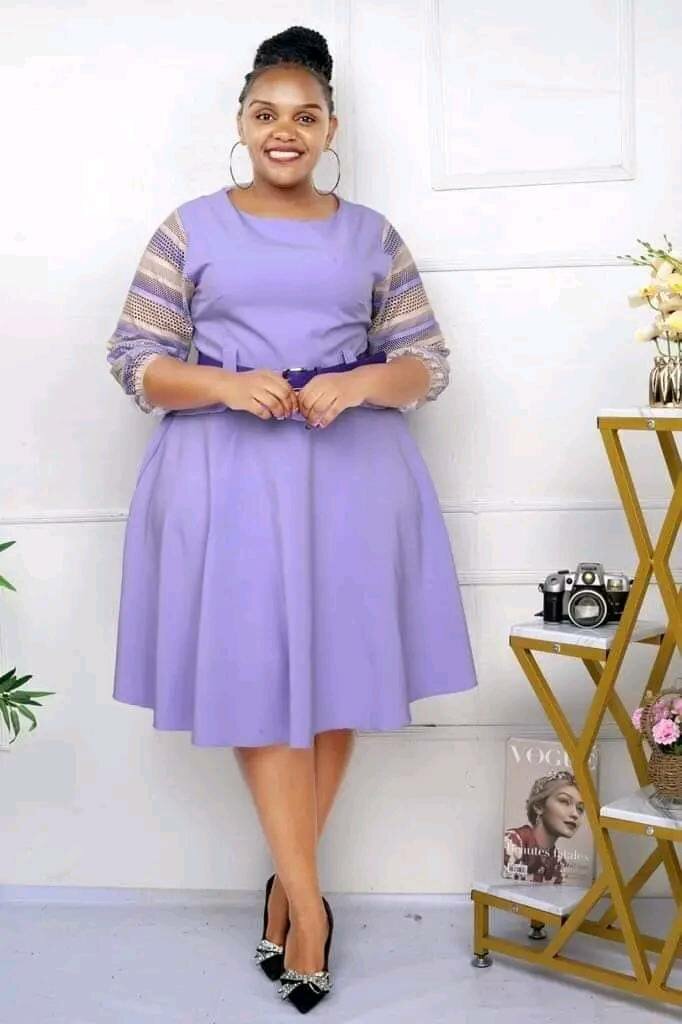 Beautiful and high-quality women's dress with a belt