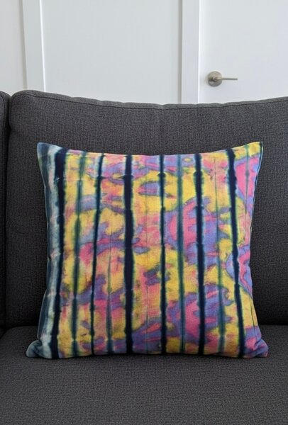 Coussin Tie-Dye Multicolore