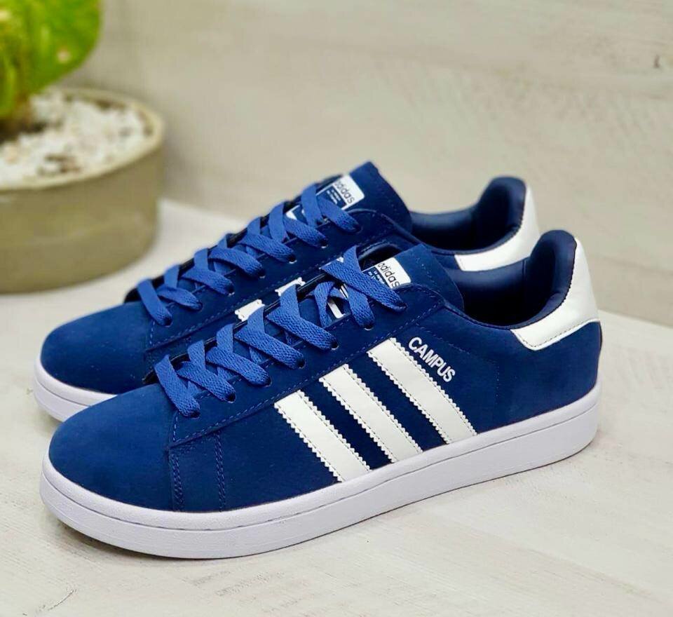 Chaussures adidas campus disponible en trois couleurs bleu n