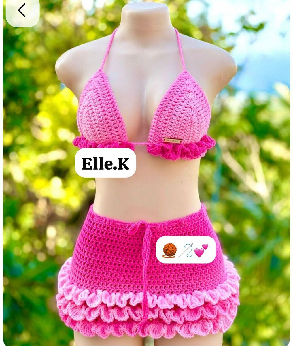 Bikini crochet coloré