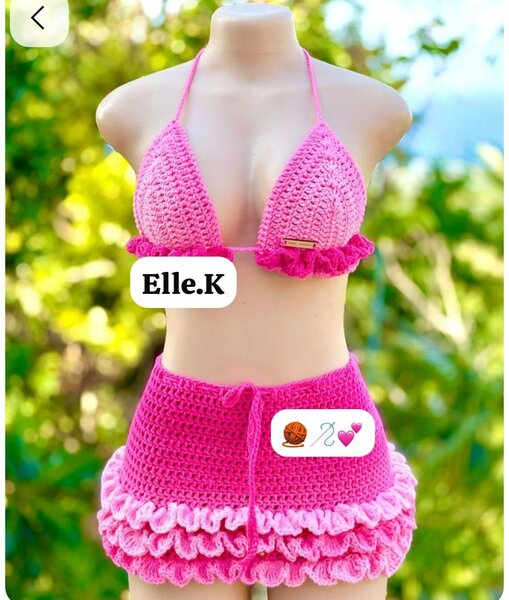 Bikini crochet coloré