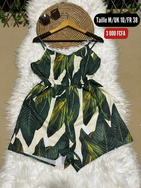 Combinaison à motif tropical femme