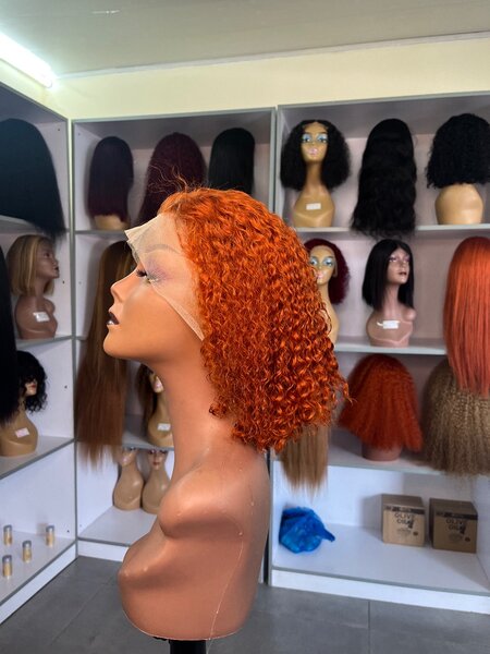 10 inches ginger bob waterwave