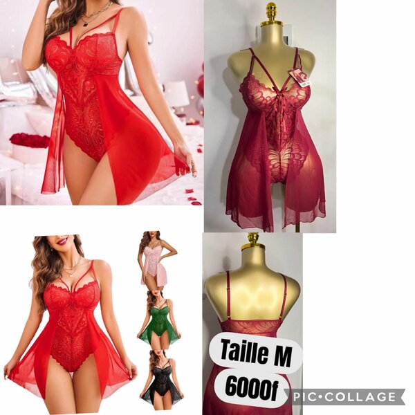 Nuisette Sexy Rouge en Dentelle